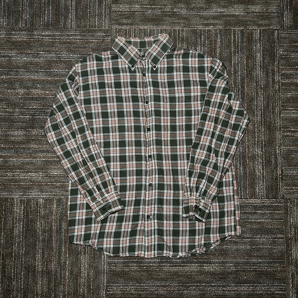 Vintage St. John's Bay Men's Casual Plaid Button Down Shirt Western